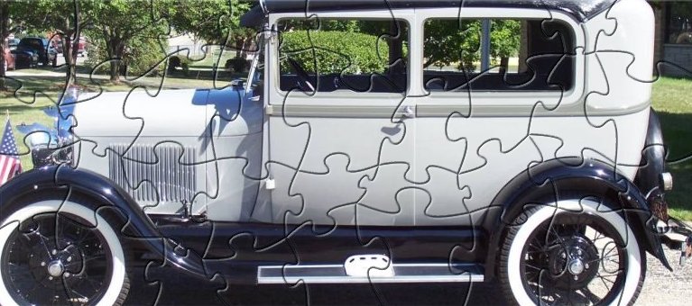 WDB Antique Grey Car Puzzle